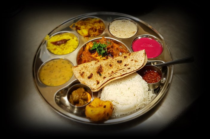Thali meal indian